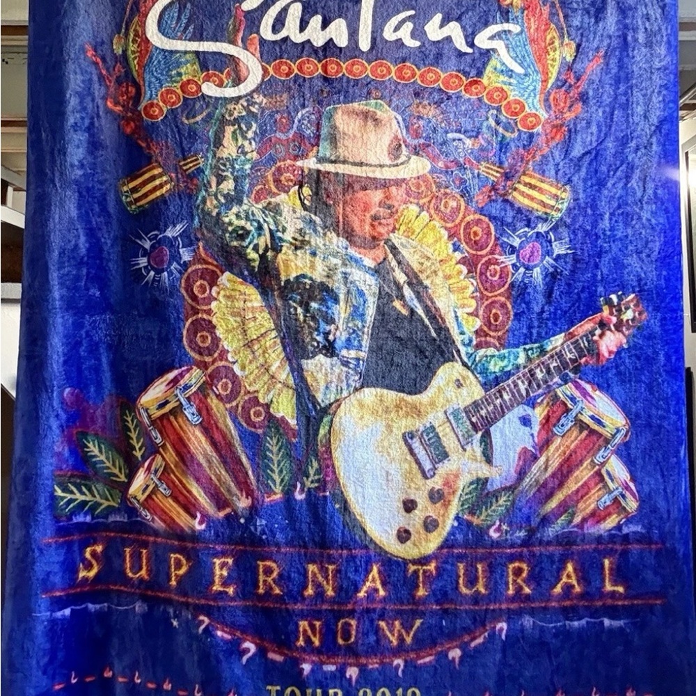 Carlos Santana 2019 VIP Tour Merch BLANKET Official 64x48 BEAUTIFUL Supernatural